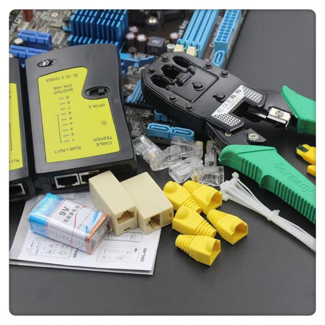 網路線鉗工具包穿透式水晶頭壓接鉗穿孔式EZ壓接鉗壓線鉗網路線壓線鉗水晶頭網路夾線網路壓線鉗工具包網路監視弱電水電工具包