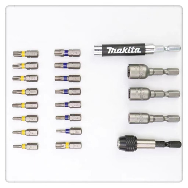 Makita牧田43件組電動工具配件全新43件起子頭組 B-55697批頭組套批頭套裝彩虹盒電動內六角起子頭電工木工