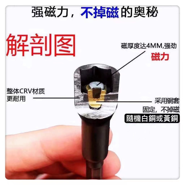 磁性六角套筒 起子套筒套筒起子磁性套筒六角柄套筒六角頭套筒自攻套筒套筒起子頭電動批頭螺絲居家DIY裝修水電工神器