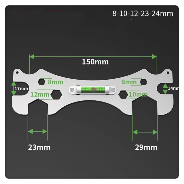 水電工工具神器衛浴龍口平衡器萬能扳手花灑淋浴水準儀加厚六角扳手曲腳水準尺安裝衛浴維修配件居家生活DIY多功能板手水平尺