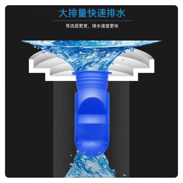 浴室下水道神器地漏防臭硅膠芯衛生間下水道DIY居家生活防蟲防反味密封塞管道防返水水電工工具神器不鏽鋼防臭地漏落水頭