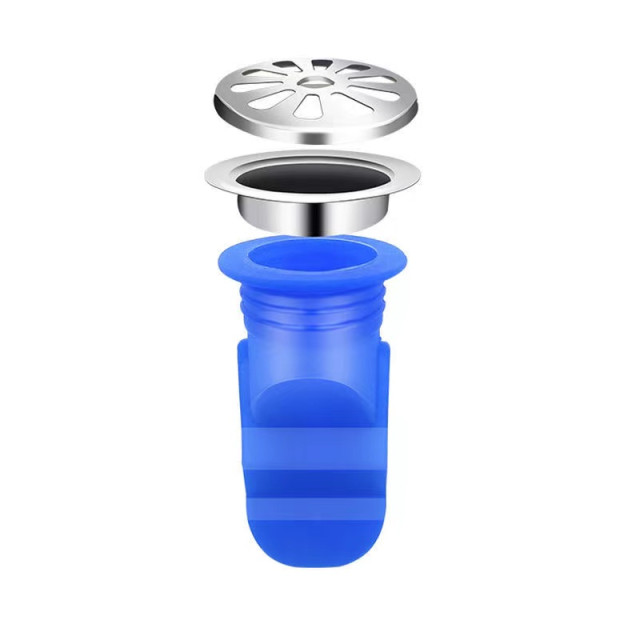 浴室下水道神器地漏防臭硅膠芯衛生間下水道DIY居家生活防蟲防反味密封塞管道防返水水電工工具神器不鏽鋼防臭地漏落水頭