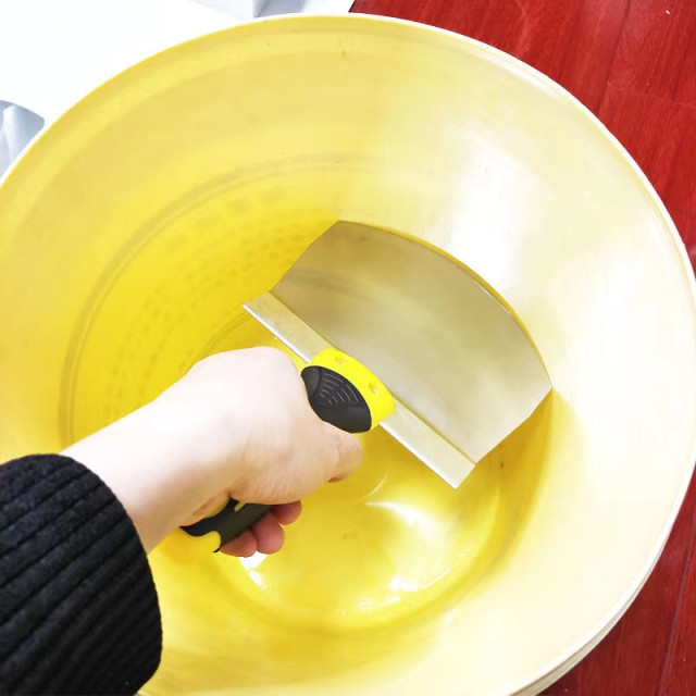 刮刀神器塗料泥作油漆神器鏟桶刀新款DIY圓弧刮刀扇形油灰刀刮膩子抹灰鏟刀刮桶上料神器裝潢木工水電工具圓弧刮刀上料鏟不鏽鋼