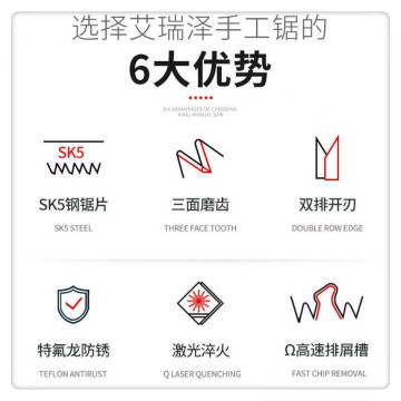 快速鋸SK5鋼特氟龍折疊鋸AIRAJ鋸子手工鋸/手鋸/鋸樹/伐木鋸小型手持手鋸木工鋸防鏽鋸子折疊鋸手工鋸伐木園藝工具省力