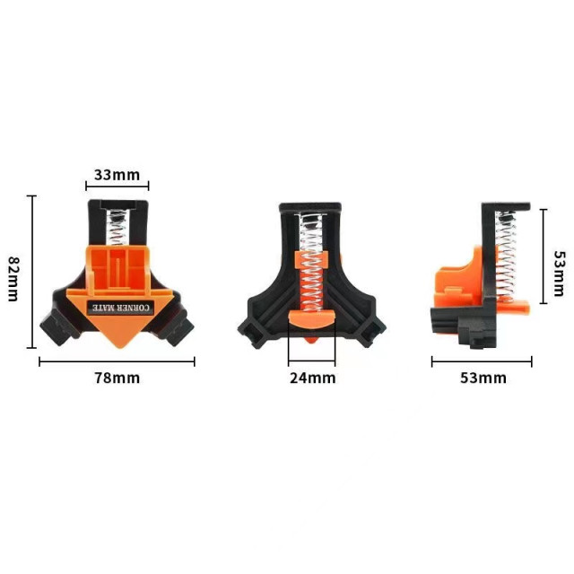 直角夾木工夾具90度夾具木工水電神器工具直角夾具90度玻璃相框4角固定彈簧固定DIY居家生活手工具裝潢打孔安裝器