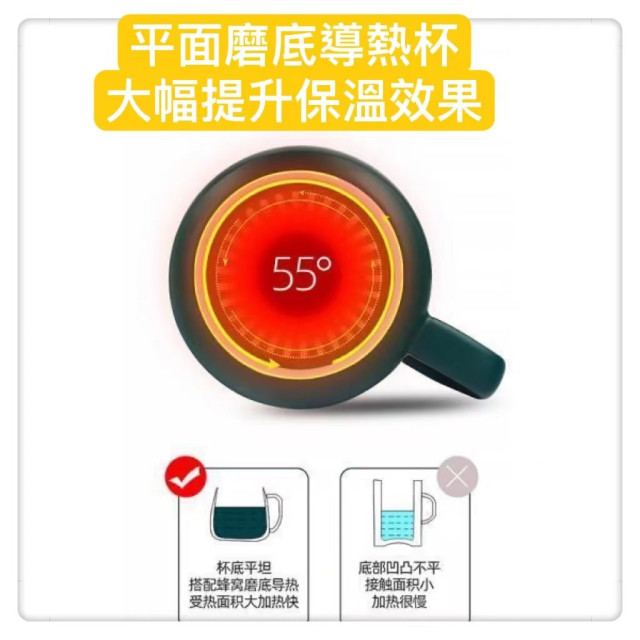 暖暖杯墊自動恆溫加熱 保暖杯墊 55°304不銹鋼咖啡杯杯子恆溫 禮品送禮首選超值禮盒組居家生活茶杯茶具智能杯墊