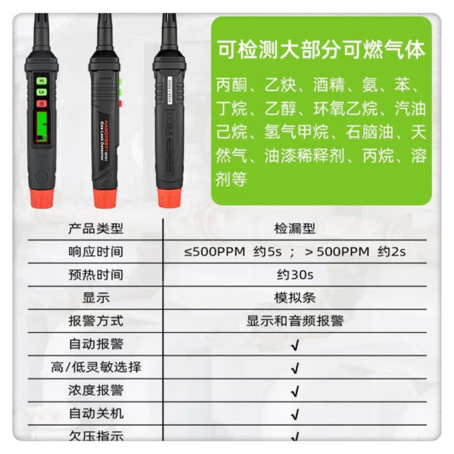 瓦斯洩漏測試筆可燃氣體DIY探測儀瓦斯探測器筆型瓦斯探測儀瓦斯測漏儀可燃氣體探測儀煤氣甲烷天然氣探測器液化氣洩漏報警器