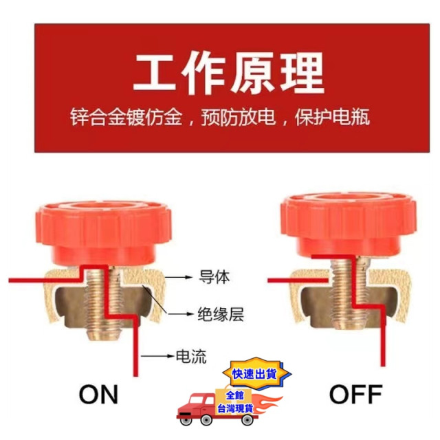 汽車電瓶保護頭斷電裝置卡子汽車蓄電池樁頭純銅加厚電瓶接線端子夾頭電瓶柱接頭夾子汽車維修工具神器DIY電瓶零件