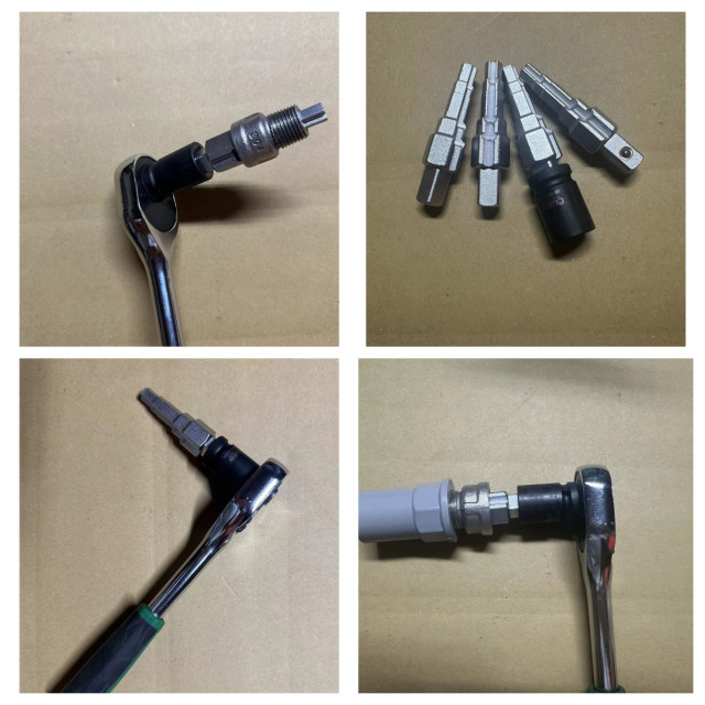 內外牙工具輔助工具可鎖可退二合一4分6分鎖龍頭彎鎖內外牙好幫手退牙器水電工具神器工具落水頭內外牙安裝轉接頭之緊迫器擴管