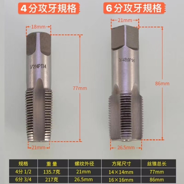 4分6分水管斷頭螺絲取出工具 鐵管螺絲斷掉取出器 螺紋修復鐵管反牙螺絲錐 水龍頭滑牙修復工具內外牙落水頭水電工神器