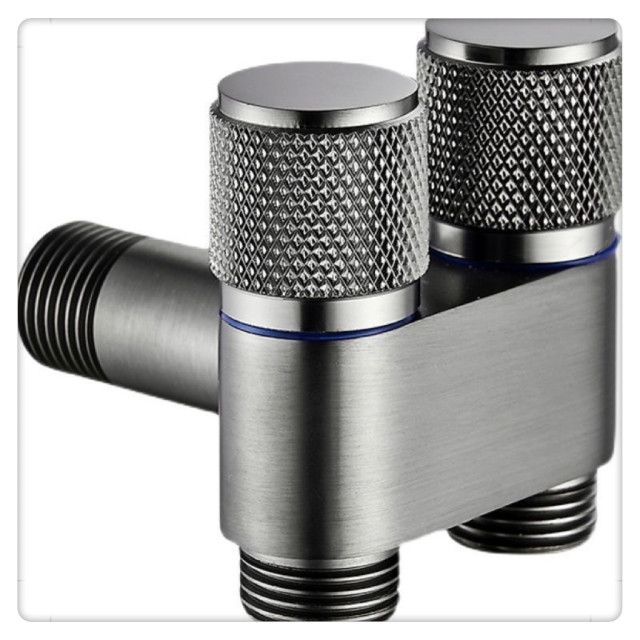 水龍頭雙出角閥雙控角閥洗衣機三通一分二凡爾一進二出雙控角閥三通一分二雙頭雙用洗衣機多功能DIY水電工具神器居家生活