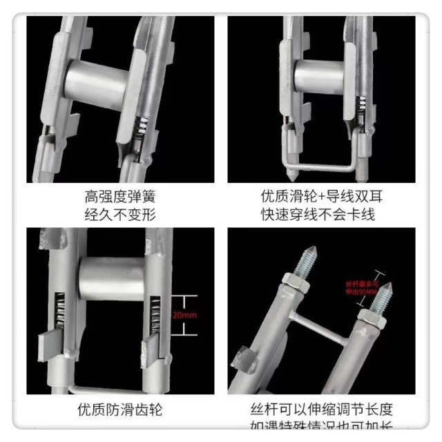 穿線輔助神器拉線電工專用工具網線穿牆底盒單人放線器滑輪穿線輔助神器拉線水電工工具底暗盒86/118通用神器