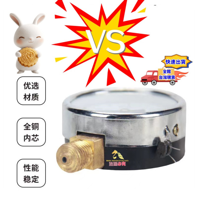 壓力錶 25KG直立式 濾水器調壓錶空壓機空壓錶壓力表濾水螺紋M14*1.5外牙壓力測錶自來水測壓水電工具材料