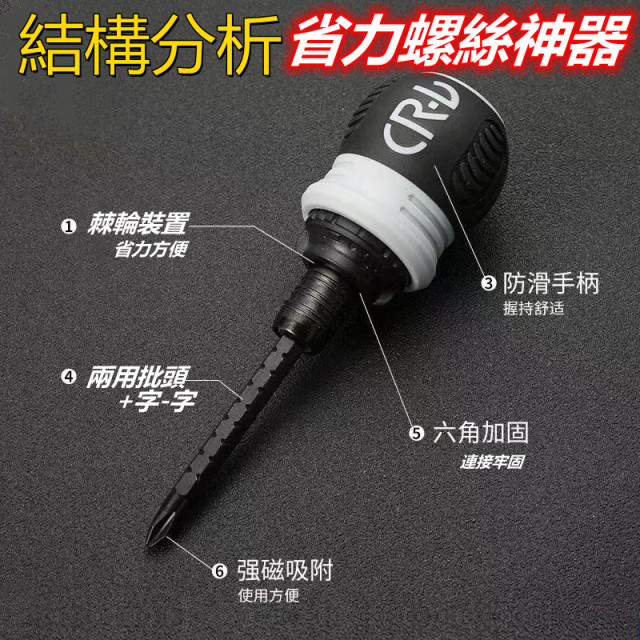 棘輪兩用螺絲起子 十字螺絲組 一字螺絲組 迷你伸縮省力 多功能雙頭螺絲批 螺絲起子組生活五金工具神器水電木工省力神器