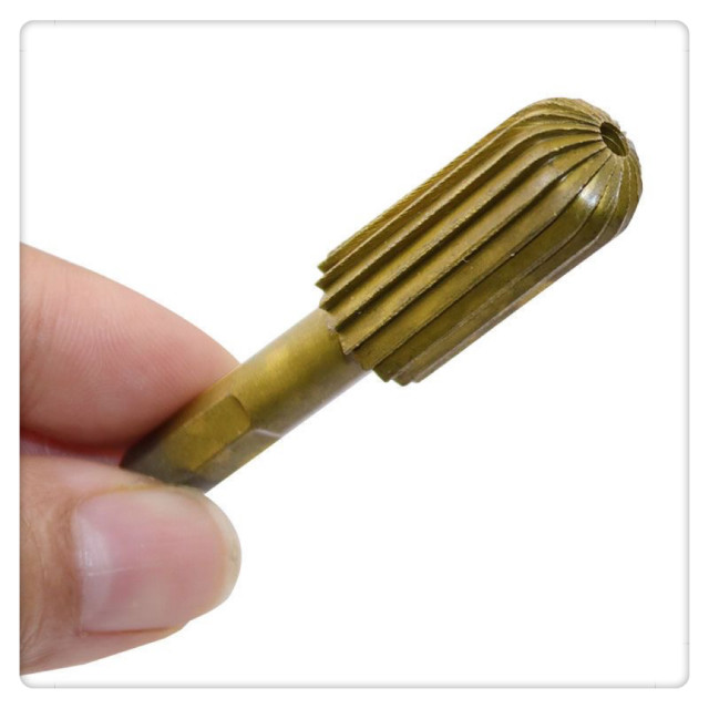 高速鋼鍍鈦六角柄旋轉銼刀木工滾磨刀打磨頭刨刀金剛石研磨棒鎢鋼滾刀DIY電動刻磨機小電磨玉石雕刻機氣動研磨機工仿模型