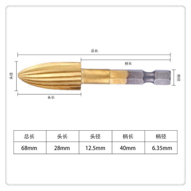 高速鋼鍍鈦六角柄旋轉銼刀木工滾磨刀打磨頭刨刀金剛石研磨棒鎢鋼滾刀DIY電動刻磨機小電磨玉石雕刻機氣動研磨機工仿模型