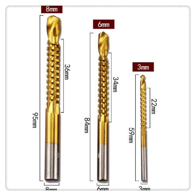 開孔神器工具水電工具木工高速鋼鍍鈦階梯鑽套裝三角柄鑽頭寶塔鑽木工拉槽鋸鑽組合開洞神器工具水電材料居家DIY維修五金