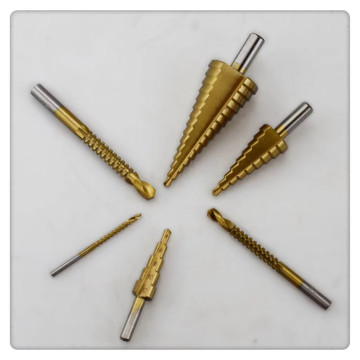 開孔神器工具水電工具木工高速鋼鍍鈦階梯鑽套裝三角柄鑽頭寶塔鑽木工拉槽鋸鑽組合開洞神器工具水電材料居家DIY維修五金