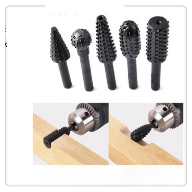電鑽木工旋轉锉刀 五入旋轉锉 螺旋銼木工銼刀 雕刻刀 滾磨刀電鑽鎢鋼滾磨刀雕刻銼刀電磨機 刻字筆鎢鋼銑刀勞作DIY
